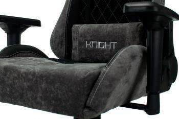 Кресло игровое Zombie VIKING 7 KNIGHT Fabric черный текстиль/эко.кожа с подголов. крестовина металл