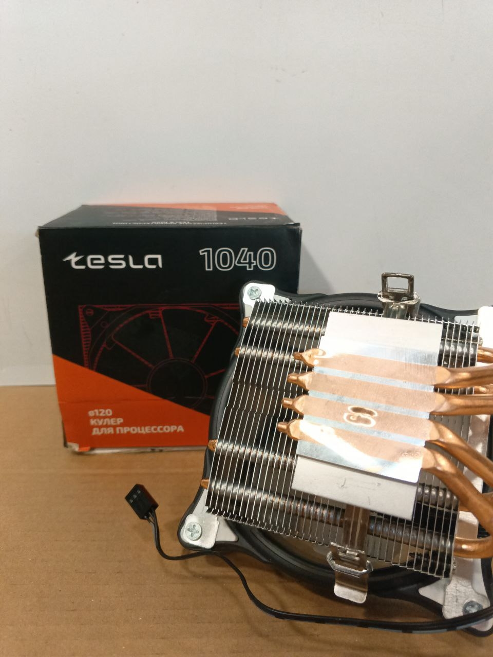 Распродажа! Кулер S115x/2011/2066/1200/1700/AMx TESLA 1040RGB (155W/120mm/1600rpm/RGB)(вмятина)