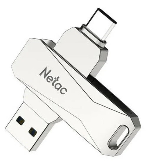 Флеш-накопитель USB3.0+Type C 256GB Netac U782C (NT03U782C-256G-30PN) металл
