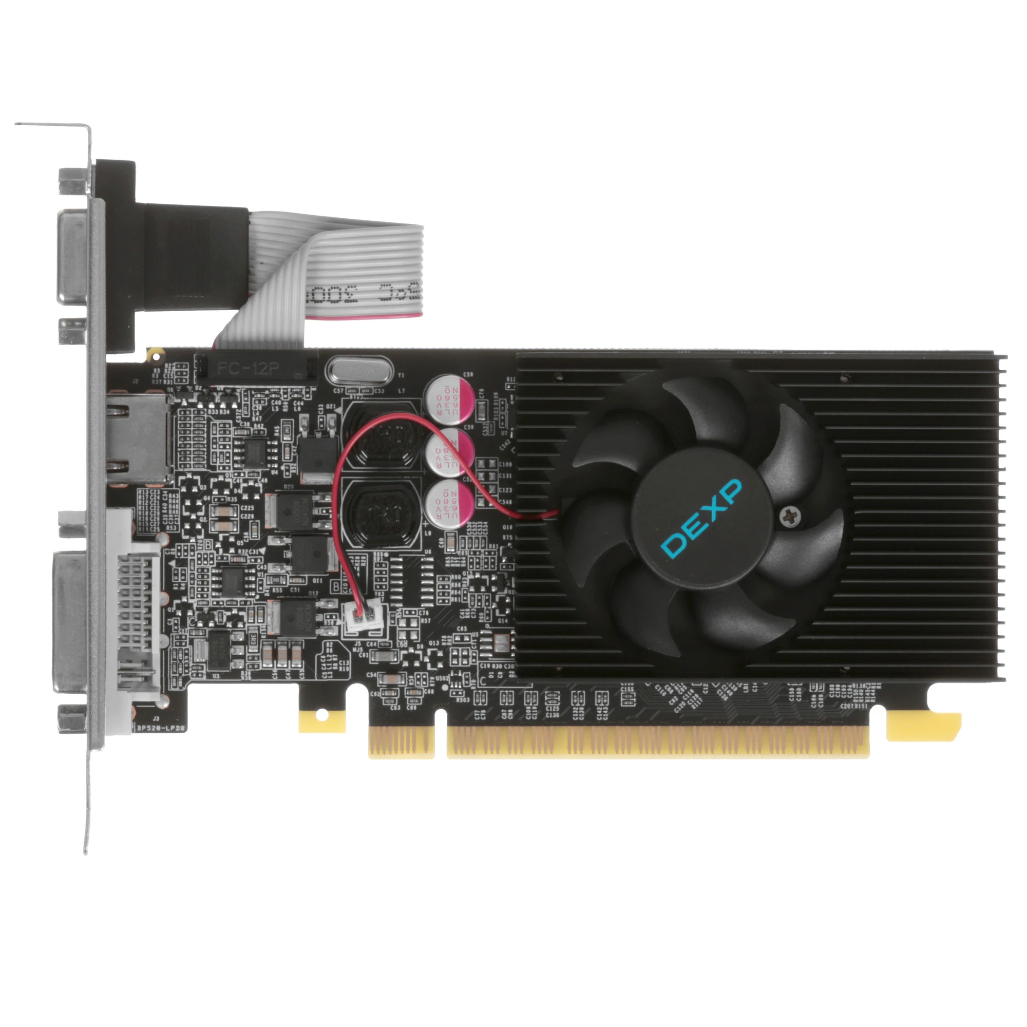 Видеокарта GeForce G210 DEXP 1Гб DDR3,64bit,VGA,DVI,HDMI (GT210 1GD3 LP) oem