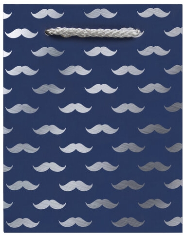 Пакет подарочный "Man Style" 11,4x6,4x14,6см, синий, Золотая Сказка 608243