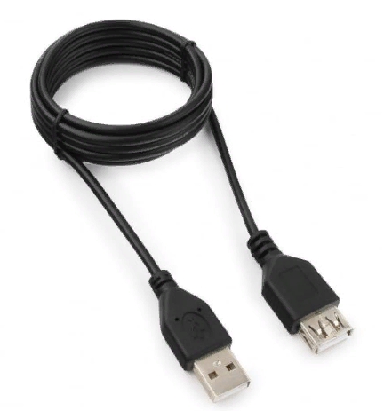 Кабель удлинительный USB2.0 Am-Af  1.8м Гарнизон (GCC-USB2-AMAF-1.8M), черный