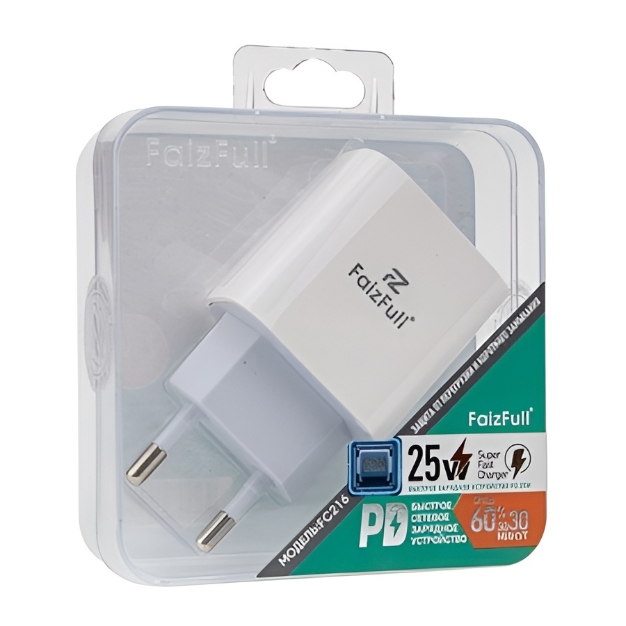 Зарядное_устройство - TypeC 25W GAN FaizFULL FC216 белый