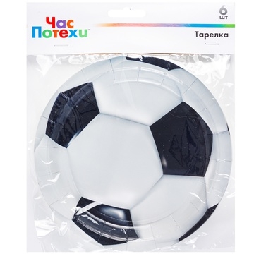 Бумажные тарелки 17 см "Футбол" набор 6шт (1502-5266)