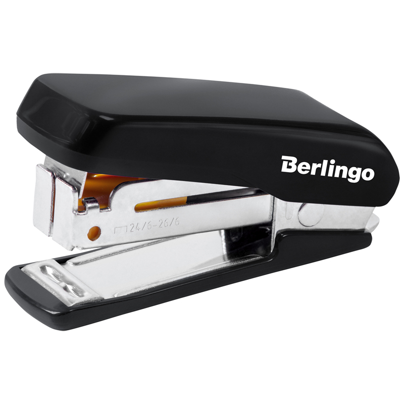 Степлер №24/6 BERLINGO "Comfort" на 20л. черный (DSn_20161)
