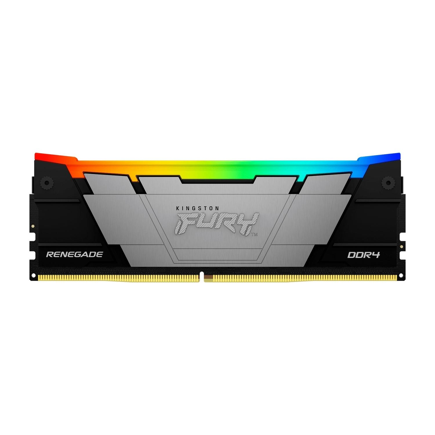 Память оперативная/ Kingston 64GB 3600MT/s DDR4 CL16 DIMM (Kit of 4) 1Gx8 FURY Renegade RGB