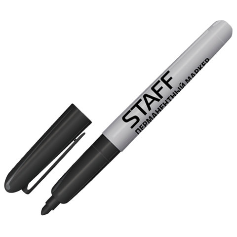 Маркер перманентный STAFF EVERYDAY PM-233 круглый наконечник 2мм, черный, 151233