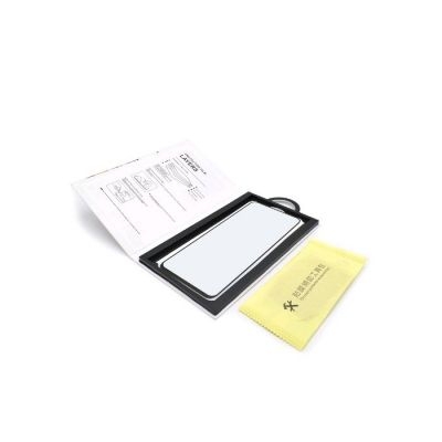 Защитное стекло для Samsung A80/A90 с цветной рамкой,полный клей INNOVATION (black)