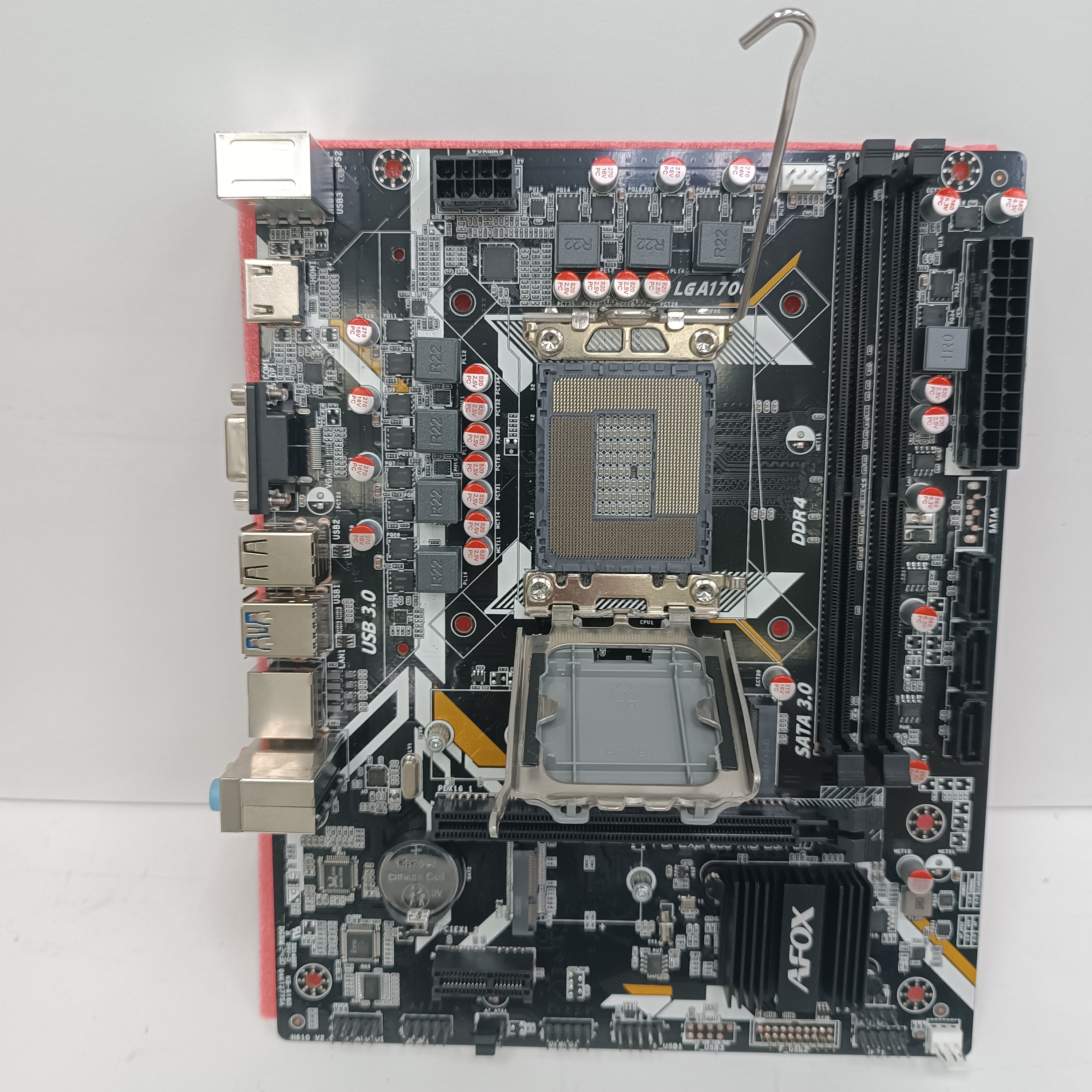 Распродажа! Мат.плата S1700 B760 AFOX B760D4-MA5-V2 (mATX,2DDR4,M.2,PCI-E16,PCI-E,VGA,HDMI,DP,PC3600)(без комплекта)