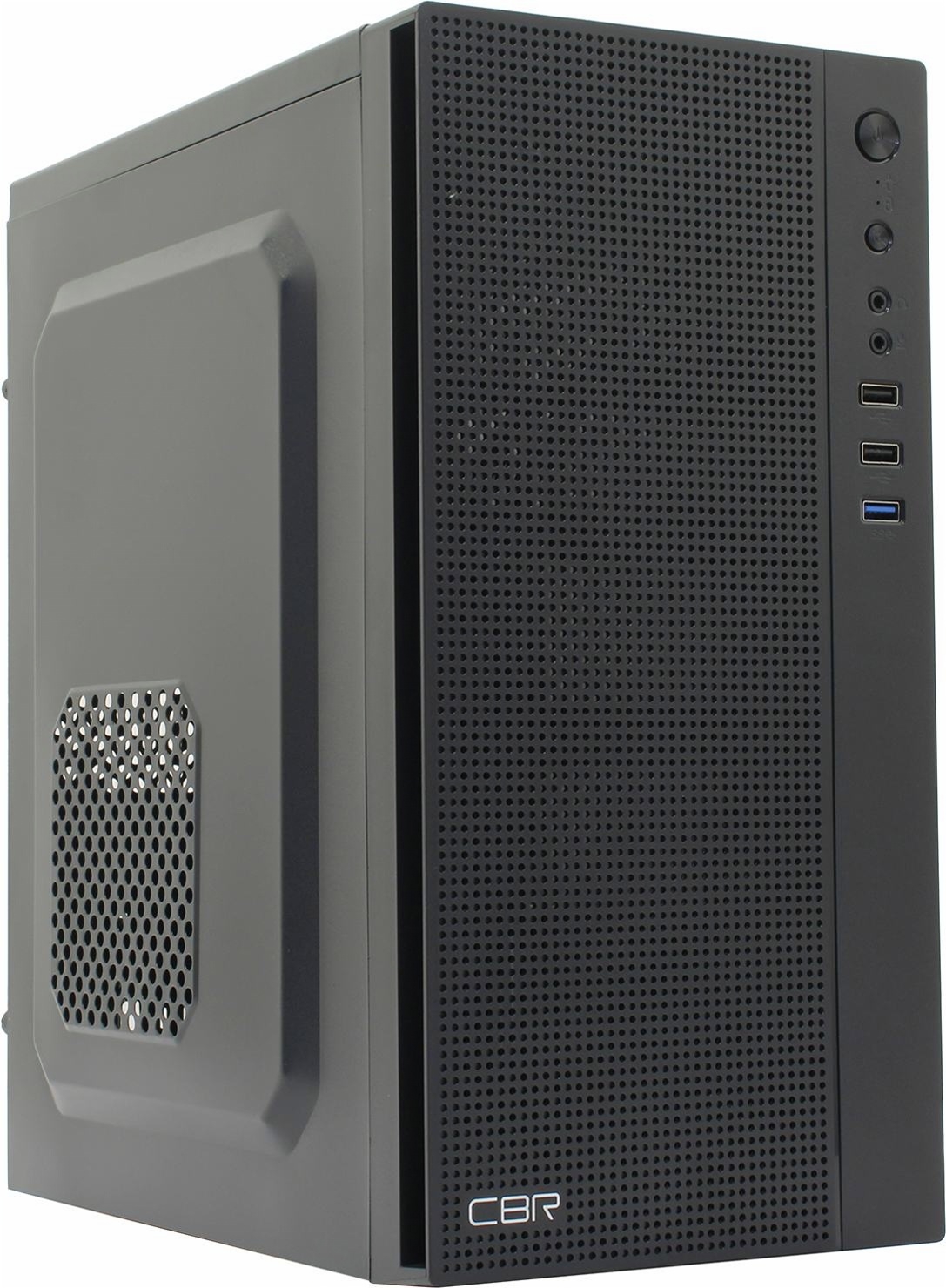Корпус mATX Б_БП CBR MX12 (1*USB3.0+2*USB2.0,Audio,черный)[PCC-MATX-MX12-WPSU]