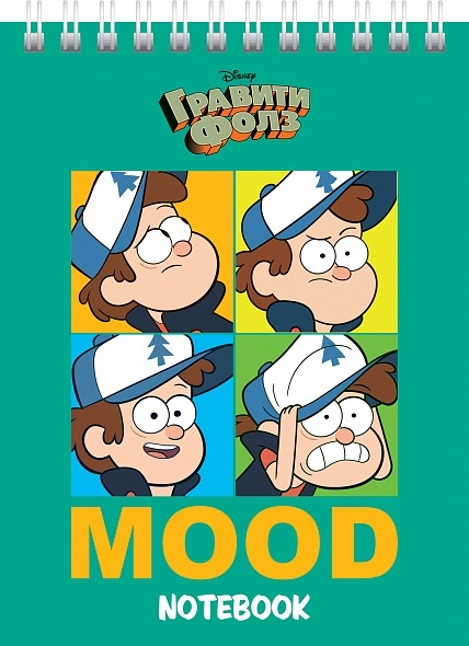 Блокнот Hatber А6 40л. "Гравити Фолз" гребень, 40Б6В1гр