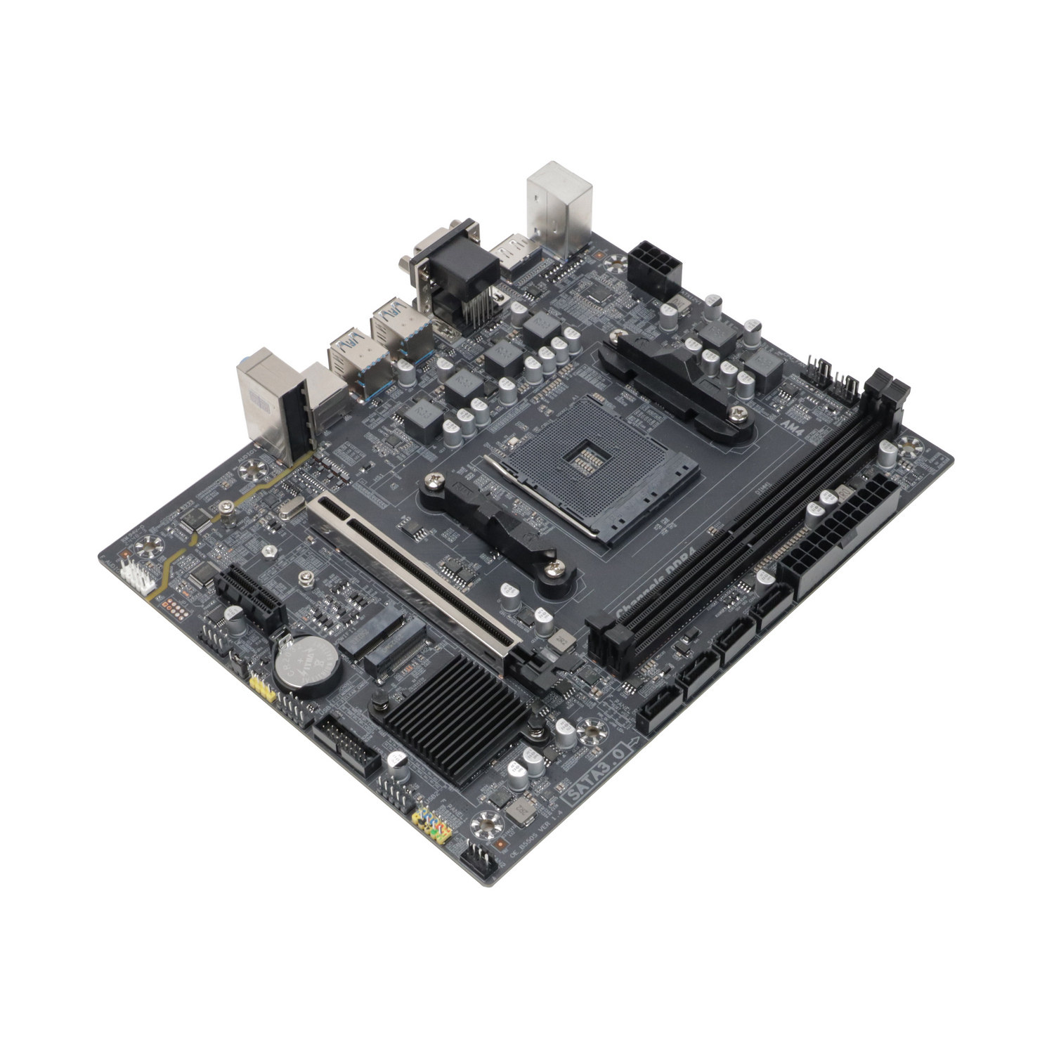 Мат.плата SocAM4 AMD B550 BaseTech B550M-K (mATX,2DDR4,M.2,PCI-E16,PCI ...