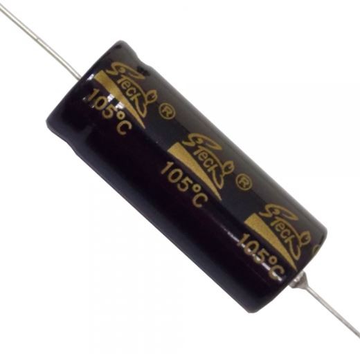 Конденсатор электролитический (ECAP Axial)    220мкф,  63в, SuperTech, AXH221M1J1322B, 105C, 13*22