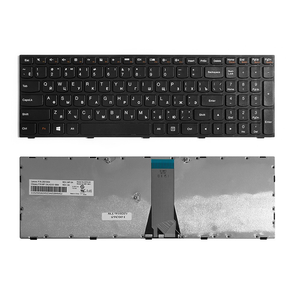 Клавиатура Lenovo G50-30 G50-70 Z50-70 p/n: 25214725, MP-13Q13US-686,  MP-13Q1,