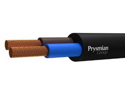 Кабель ШВВП 2*0.75, черный, метражом, РЭК-Prysmian 0202020101