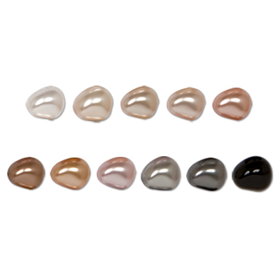 Бусина Чехия "PRECIOSA" под жемчуг фигурн. 131-50-021 16 x 14 мм 5 шт т. серый (dark grey)