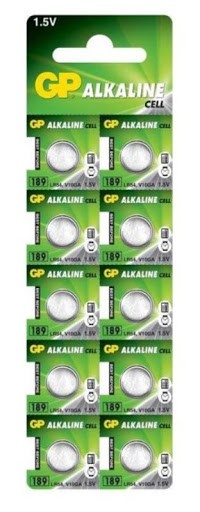 Батарейка AG10 (LR54, LR1130, LR1131, 189), 1.5в, GP,  1шт