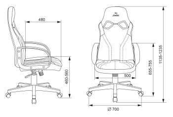 Кресло игровое Zombie RUNNER черный/зеленый эко.кожа крестовина пластик ZOMBIE RUNNER GREEN / 145678