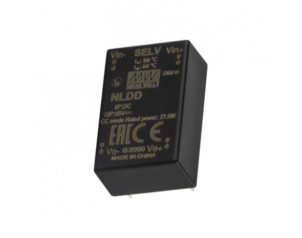 Драйвер светодиодный (LED) DC-DC 1050мА, out6..52в, in10..56в, 54.6вт, Mean Well NLDD-1050H