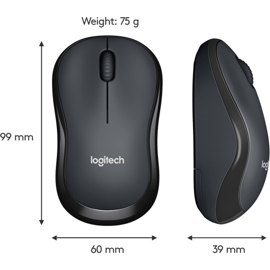 Мышь беспроводная Logitech M220 (910-004895) Silent оптическая, 1000dpi, радиус до 10м, Dark/Grey