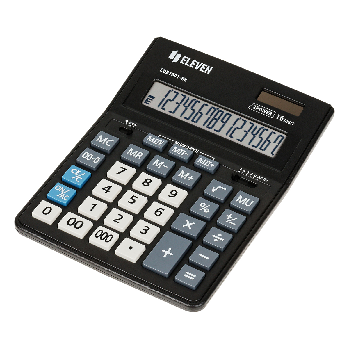 Калькулятор ELEVEN Business Line CDB1601-BK, 16 разр., двойное питание, черный