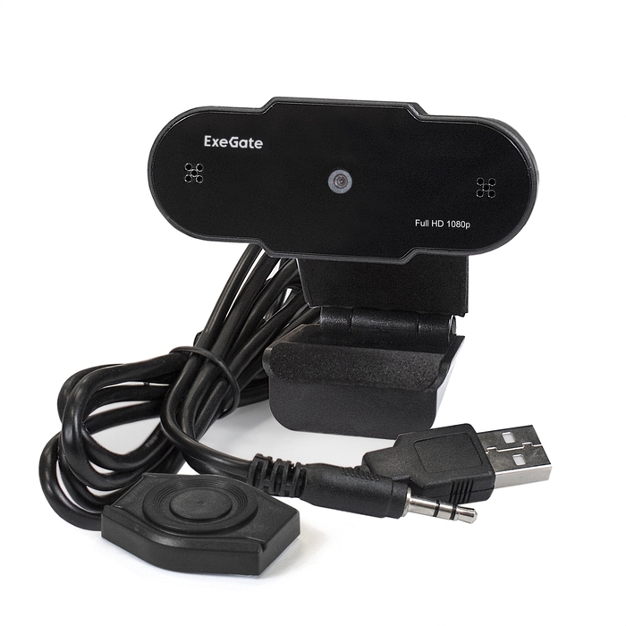 Веб-камера ExeGate BlackView C615 FullHD 2МП 1920х1080, 30fps, шторка, USB,микр с шумоподавл,(EX287387RUS)