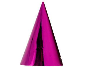 Набор колпаков фольгир. ярко-розовый 6шт. (1501-5130) 