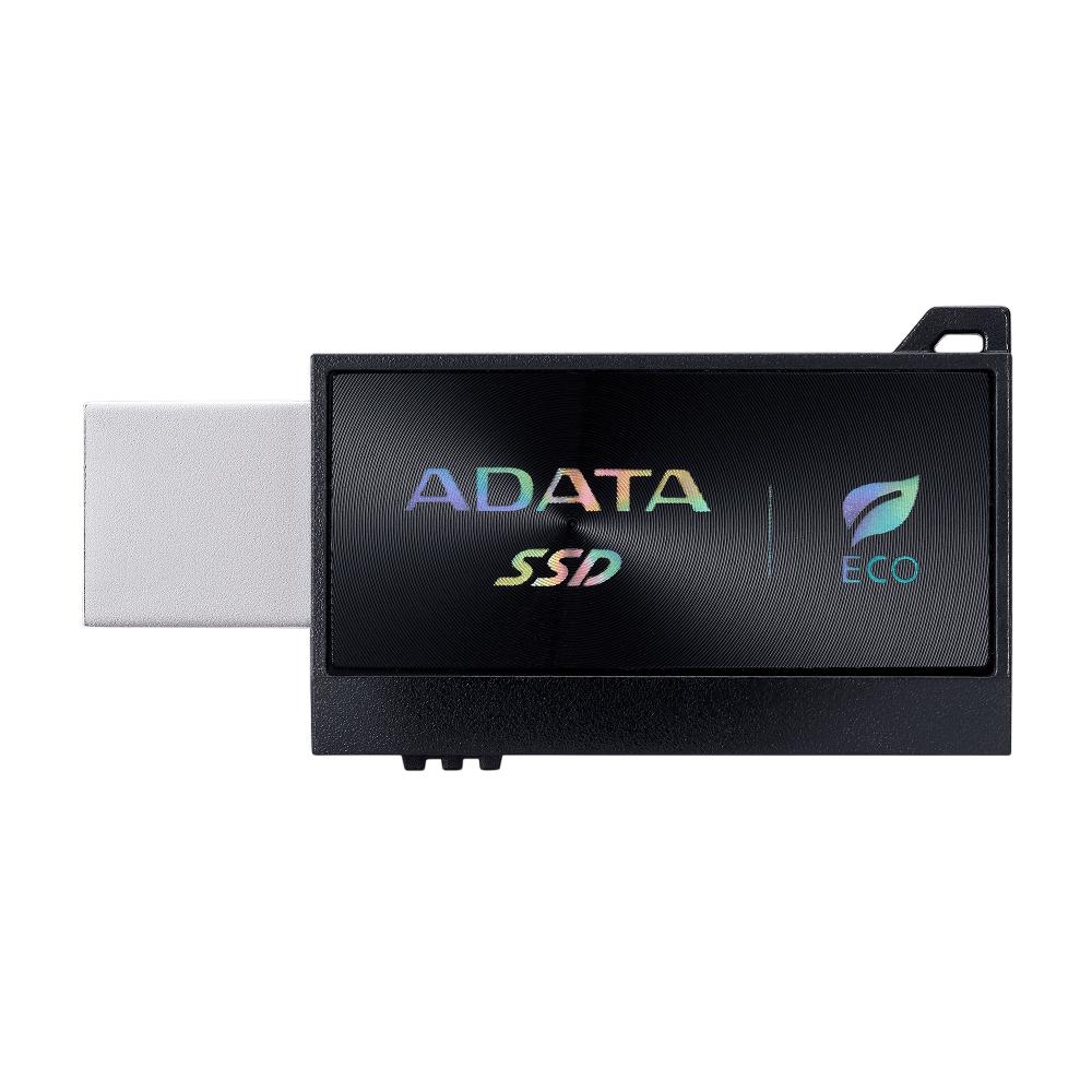 Твердотельный накопитель/ ADATA External SSD SC730, 1000GB, Type-C, Type-A, USB 3.2 Gen2, R/W 600/600 MB/s, 36.8x23.8x9.7mm, Black (5 лет)