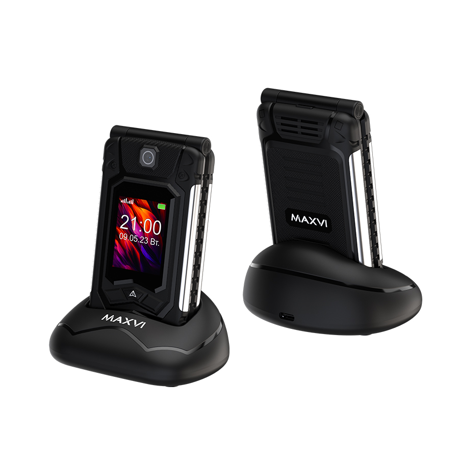 Сотовый Maxvi E10ds Black 2sim/2.8"/240*320/microSD/1.3МП/Bt/2000мАч/раскладушка