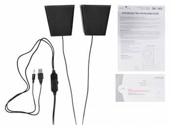 Колонки Оклик OK-165 2.0 черный 6Вт