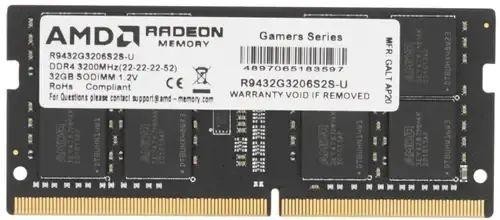 Память DDR4 32Gb 3200MHz AMD R9432G3206S2S-U R9 RTL PC4-25600 CL16 SO-DIMM 260-pin 1.2В