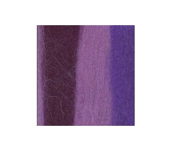 Шерсть для валяния "Gamma" MY-050 100% полутонкая шерсть 50 г №6096 св.фиалка/т.сирень/фиолетовый