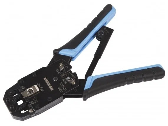 Кримпер Rexant HT-200R 12-3442-1, RJ50 10p10c, RJ45 8p8c, RJ12 RJ11 6p6c 6p4c 6p2c, RJ9 4p4c 4p2c