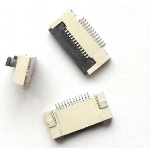 Коннектор FFC/FPC шлейфа шаг 0.5мм, 12пин, фиксатор откидной