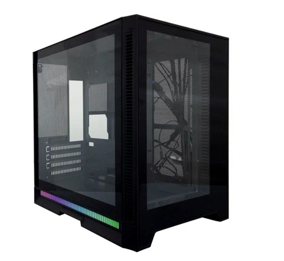 Корпус mATX Б_БП 1STPLAYER STEAM PUNK SP6-G (USB3.0, Audio, WN, ARGB, черный)[SP6-G-BK]