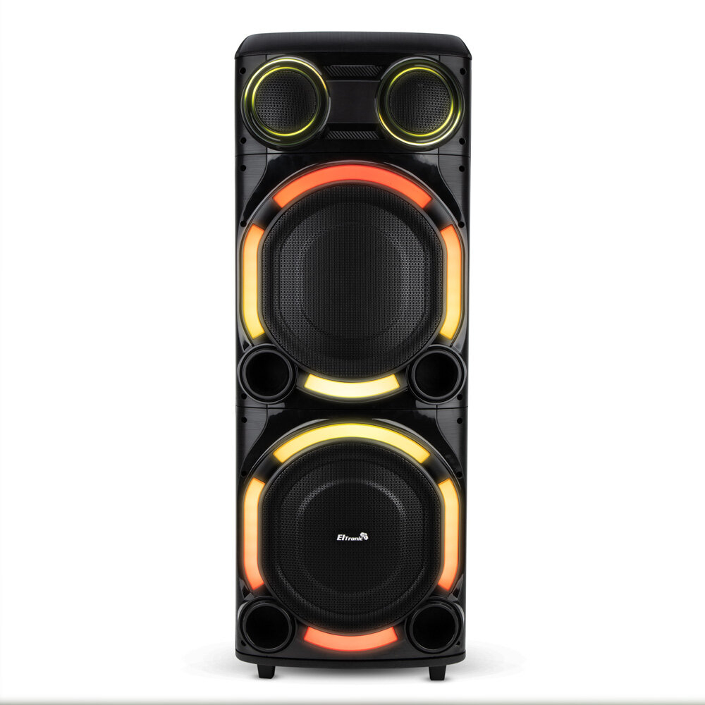 Портативная колонка ELTRONIC 30-56 CRAZY BOX 2500 динамик 15" 2шт. 250Вт, Bluetooth, TWS, FM, USB,  miс