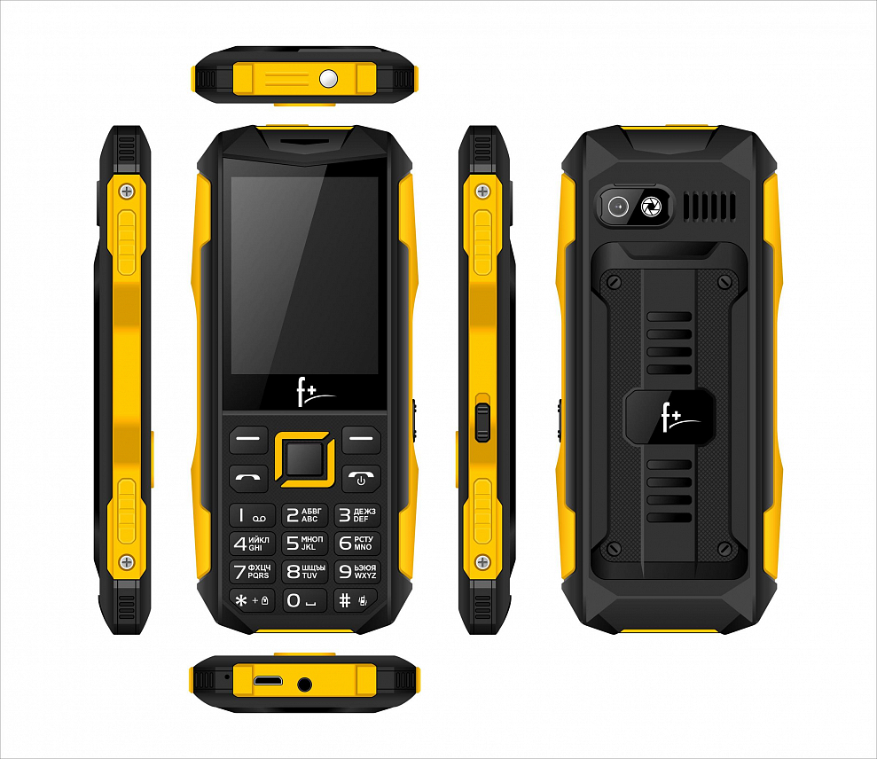 Сотовый F+ PR240 black-yellow 2sim/2.4