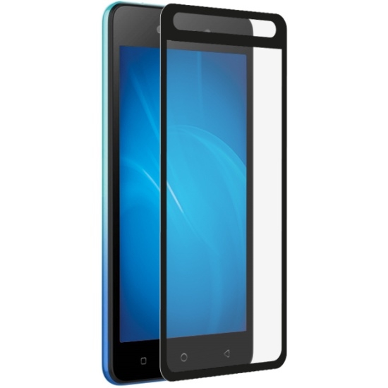 Защитное стекло для Itel A16 Plus с цветной рамкой (fullscreen+fullglue) (DF itColor-04) (black)
