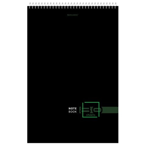 Блокнот BRAUBERG А4 80л. "Dark" гребень (114355)