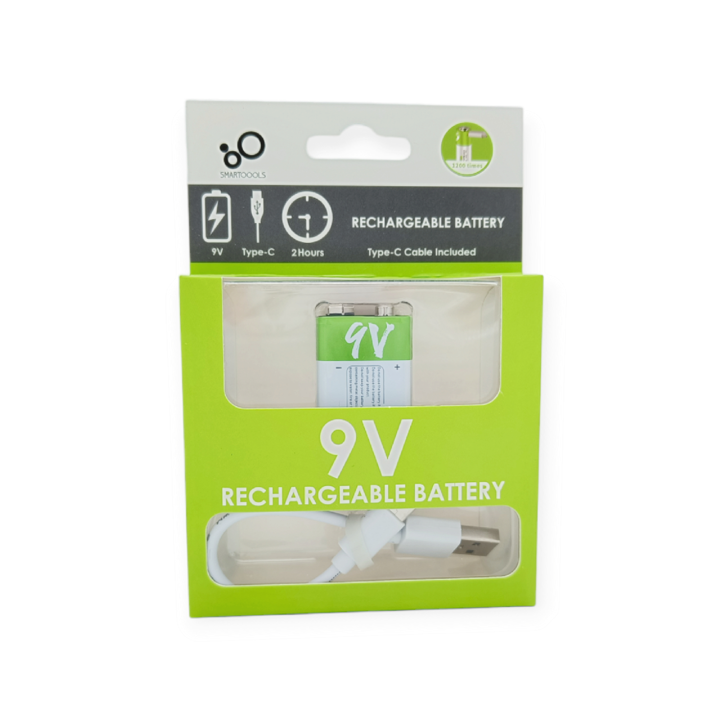 Аккумулятор Li-ion крона (6F22, 6LR61) Smartools  650mAh, 9V, USB Type-C