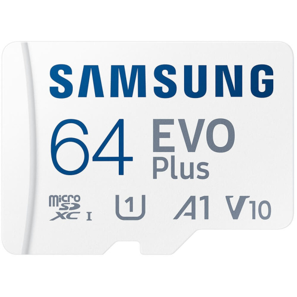 Карта памяти MicroSDXC 64Gb Samsung EVO PLUS Class10 UHS-I U1 [MB-MC64SA/APC](SD адаптер)