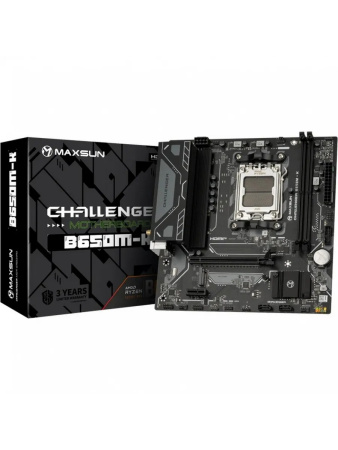 Мат.плата SocAM5 AMD B650 Maxsun MS-Challenger B650M-K (mATX,2DDR5,M.2,PCI-E16,PCI-E,HDMI,VGA,PC5200)