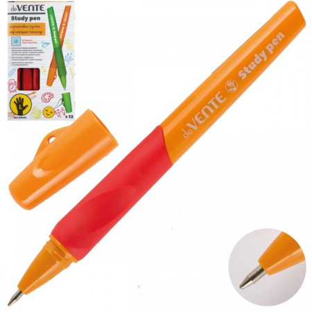 Ручка шариковая deVENTE "Study" синий, 0,7мм,  д/левшей (5073606)