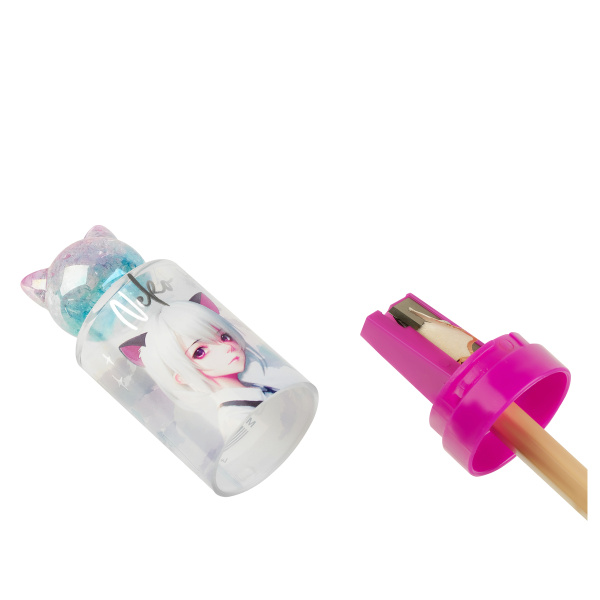 Точилка MESHU "Neko" 1 отверстие, ассорти MS_56000