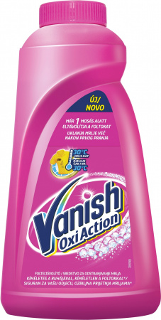 Пятновыводитель для удаления пятен VANISH (Ваниш) "Oxi Action", 1000мл, розовый ш/к 06315