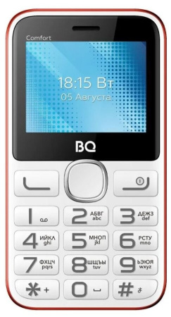 Сотовый BQ BQ-2301 Comfort Белый+красный 2sim/2.31"/320*240/32mb/microSD/Bt/0.3МП/1400мАч/моноблок Сотовый BQ BQ-2301 Comfort Белый+красный 2sim/2.31"/320*240/32mb/microSD/Bt/0.3МП/1400мАч/моноблок