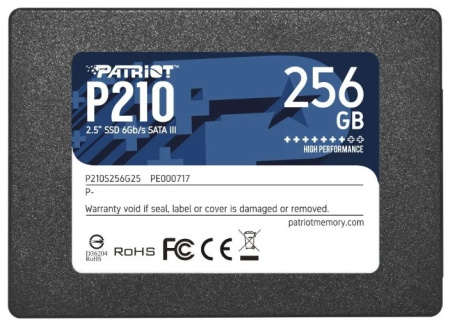 SSD-накопитель 256Гб Patriot P210 [P210S256G25](Silicon Motion SM2258XT,TLC 3D NAND,500/400 Мб/с)