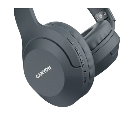Гарнитура Bluetooth CANYON BTHS-3 накладные BT5.1, 32Ом, 112дБ, время работы до 15ч Темно-серый (PIC