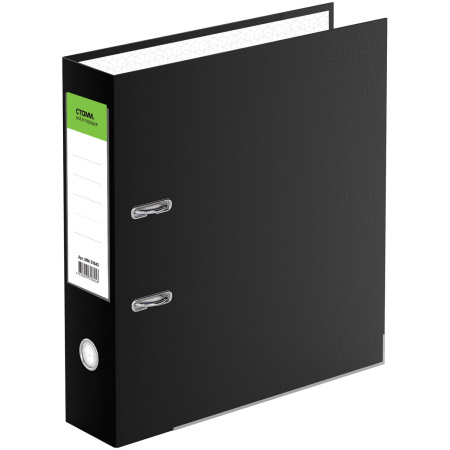 Папка-регистратор 70мм. СТАММ "Бизнес" бумвинил, кант, черная ММ-31845