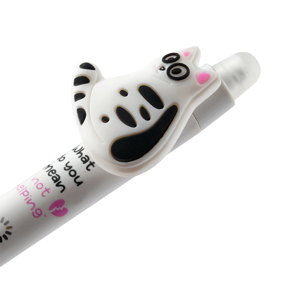 Ручка пиши-стирай MESHU "Funny cats" 0,5мм, синяя, автомат (MS_55627)